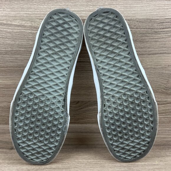 Vans Off The Wall Women's Gray & White Glitter Slip On Sneakers Shoe - Picture 7 of 8